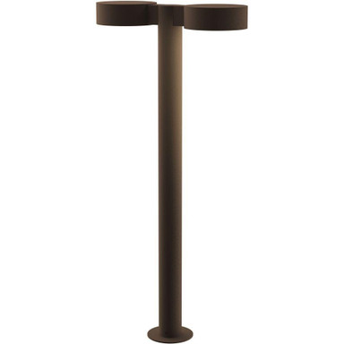 Sazei Court 2 LED Plate Cap and Plate Lens Double Bollard 28 Inch - 181-BEL-1395880