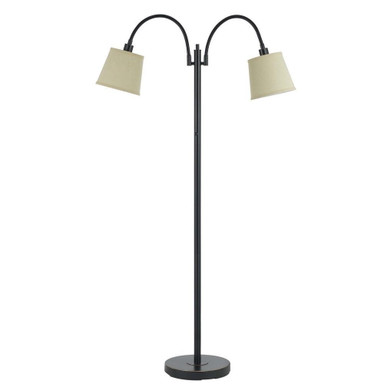 Hubrae Court Two Light Floor Lamp with Goose Neck 65 Inches High - 1-BEL-1090444