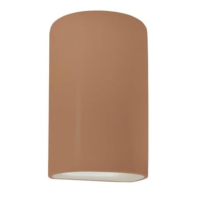 Ambiance 1 LED Light Cylinder Open Top Outdoor Wall Mount by Justice Design - CER-1265W-LED1-1000