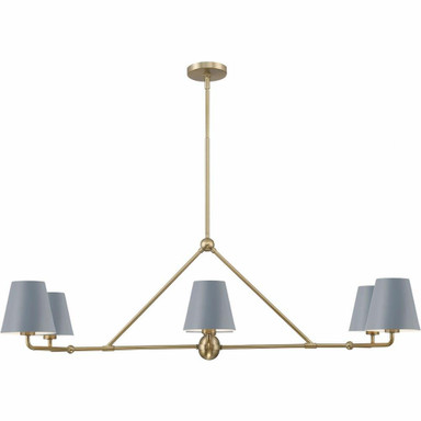 Xavier 6 Light Oversized Linear Chandelier by Crystorama - XAV-B9306