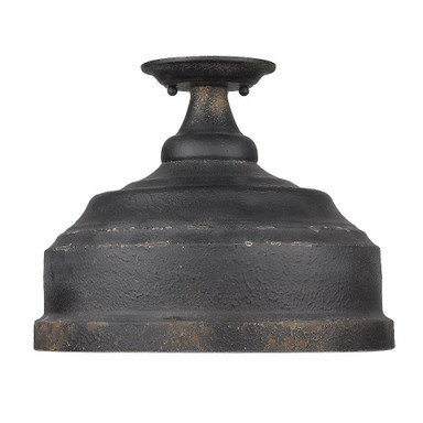 Keating 3 Light 13.75 Inch Wide Semi Flush Mount by Golden - 0806-SF