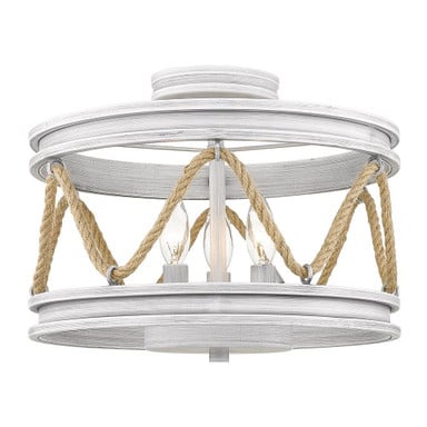 Chatham 2 Light 14.75 Inch Wide Semi Flush Mount by Golden - 1048-SF