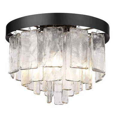 Ciara 3 Light 13 Inch Wide Flush Mount by Golden - 1768-FM