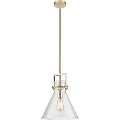 Newton Cone 1 Light Stem Hung Mini Pendant 15.63 X 12 Inch by Innovations - 411-1SM-G411-12