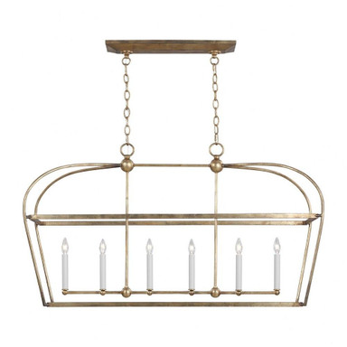 Stonington 6 Light Small Linear Chandelier by Visual Comfort Studio - CC1216