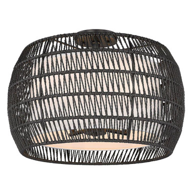 Everly 4 Light 19 Inch Wide Semi Flush Mount by Golden - 6805-4SF