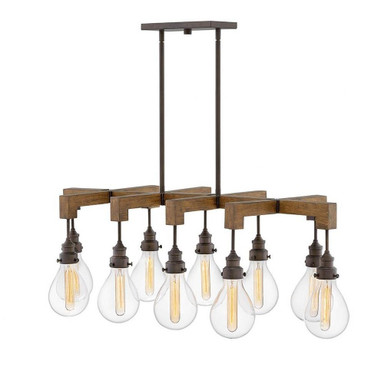 Denton 10 Light Oversized Linear Chandelier by Hinkley - 3269