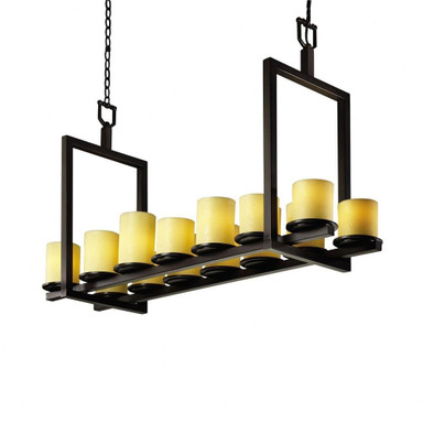 Candlearia Dakota 14 Light Chandelier by Justice Design CNDL-8769-10-AMBR