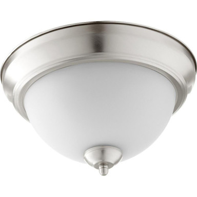 2 Light 11.5 Inch Wide Opal Glass Flush Mount by Quorum - 3063-11