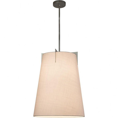 Textile Midtown 2 Light Whte Large Pendant by Justice Design - FAB-9600-WHTE