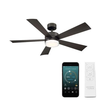 Wynd 52 Inch  5 Blade Ceiling Fan with LED Light Kit Remote by Modern Forms - FR-W1801-52L