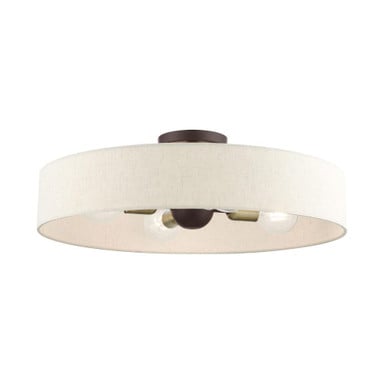 Venlo 4 Light 22 Inch Wide Semi Flush Mount by Livex - 46038