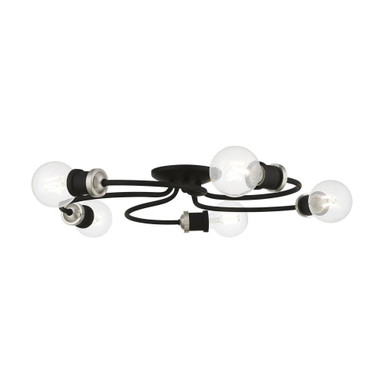 Bromley 5 Light 20 Inch Wide Flush Mount by Livex - 46385