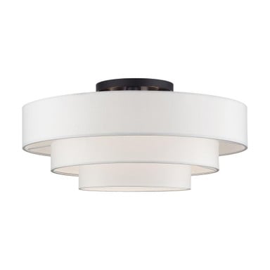 Manorwood 5 Light 28 Inch Wide Semi Flush Mount by Livex - 50309