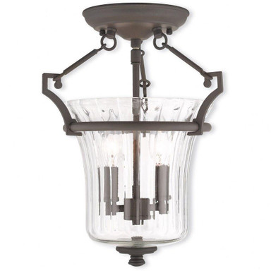 Cortland 2 Light 11 Inch Wide Semi Flush Mount by Livex - 50921