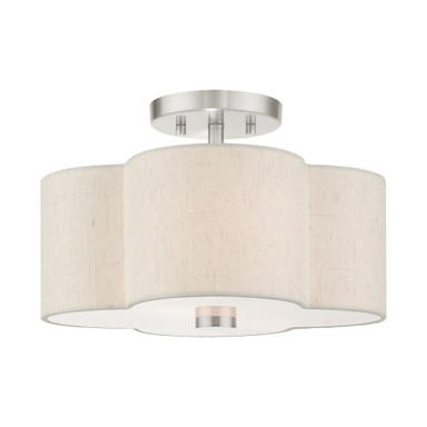Solstice 2 Light 13 Inch Wide Semi Flush Mount by Livex - 58062