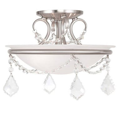 Chesterfield/Pennington 2 Light 12 Inch Wide Semi Flush Mount by Livex - 6523