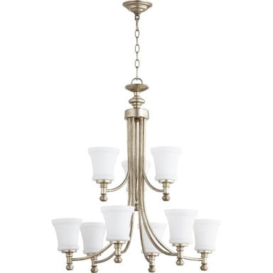 Rossington 9 Light 2 Tier Chandelier 31 inch wide by 23 inch high by Quorum - 6122-9-SO
