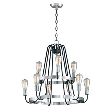 Haven 9 Light Large 2 Tier Chandelier by Maxim - 11737
