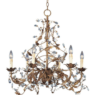 Elegante 6 Light Large Chandelier by Maxim - 2851