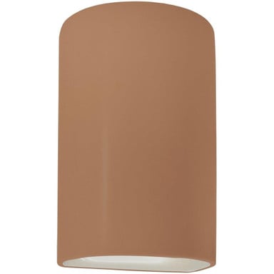 Ambiance Small ADA Cylinder Closed Top Outdoor Wall Mount by Justice Design - CER-5940W