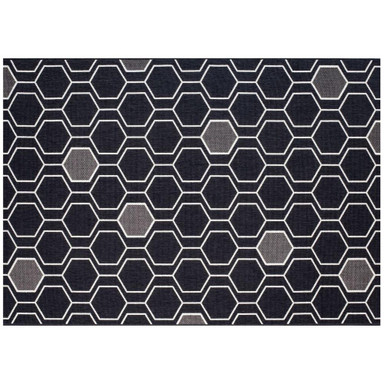 Geo Black Outdoor Rug 63 x 88 Inches by Treasure Garden RS-404-993