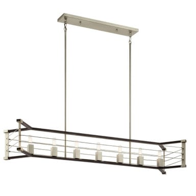 Lente 7 Light Caged Linear Chandelier by Kichler - 44252