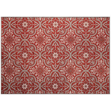 Mosaic Outdoor Rug Ruby Color 88 x Inches by SimplyShade - RG-284-175