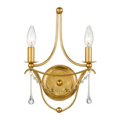 Metro 2 Light Candle Style Wall Sconce by Crystorama - 422