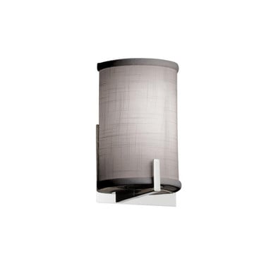 Textile Century 1 Light ADA Gray Wall Sconce by Justice Design - FAB-5531-GRAY