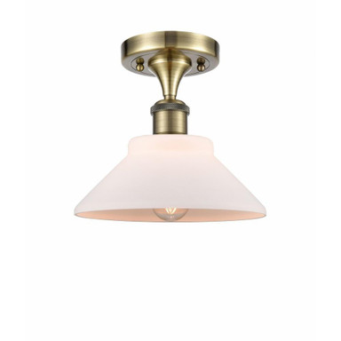 Orwell 1 Light 8.38 Inch Wide Steel Semi Flush Mount by Innovations - 516-1C-G13