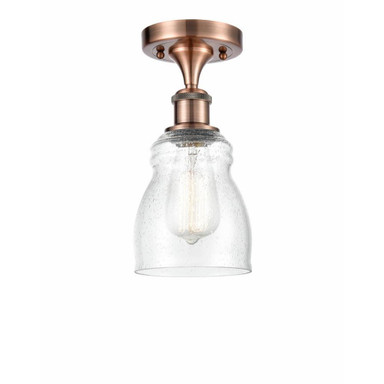 Ellery 1 Light 4.5 Inch Wide Semi Flush Mount by Innovations - 516-1C-G39