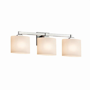 Fusion Regency 3 Light Opal Glass Vanity Light by Justice Design - FSN-8433-30-OPAL