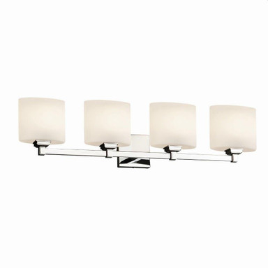 Fusion Regency 4 Light Oval Opal Glass Vanity Light by Justice Design - FSN-8434-30-OPAL