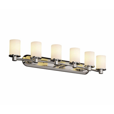 Fusion Rondo 6 Light Opal Glass Vanity Light by Justice Design - FSN-8516-10-OPAL