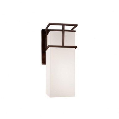 Fusion Structure 1 Light Opal Large Outdoor Wall Mount by Justice Design - FSN-8646W-OPAL