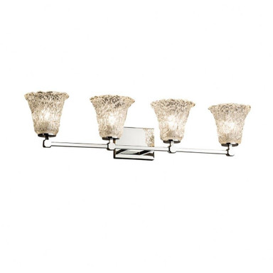 Veneto Luce Tetra 4 Light Round Lace Vanity Light by Justice Design - GLA-8424-20-LACE