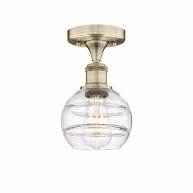 Rochester 1 Light 8 Inch Tall Semi Flush Mount by Innovations - 616-1F-G556-6