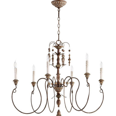 Salento 6 Light Large Chandelier by Quorum 6006-6