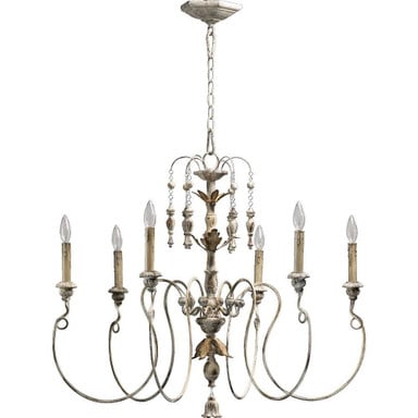 Salento 6 Light Large Chandelier by Quorum 6006-6