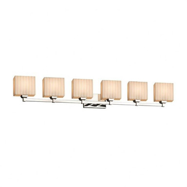 Porcelina Regency 6 Light Vanity Light 50.5 Inch Wide by Justice Design - PNA-8436-55-WFAL