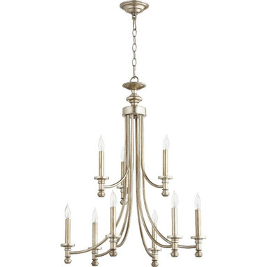 Rossington 9 Light Large 2 Tier Chandelier by Quorum 6022-9