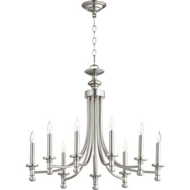 Rossington 9 Light Large 2 Tier Chandelier by Quorum 1505780 - 6022-9-6