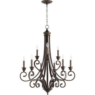 Bryant 9 Light Large 2 Tier Chandelier by Quorum 6054-9