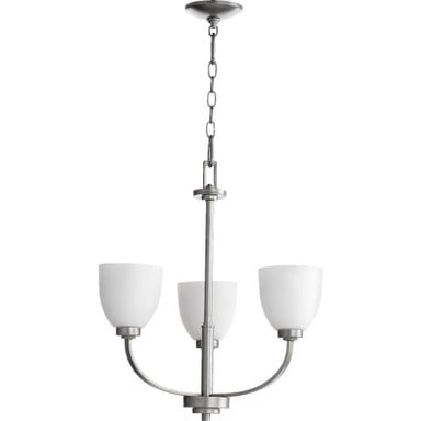 Reyes 3 Light Medium Chandelier by Quorum 6060-3-86 - 6060-3
