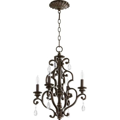 San Miguel 4 Light Small Chandelier by Quorum - 6073-4