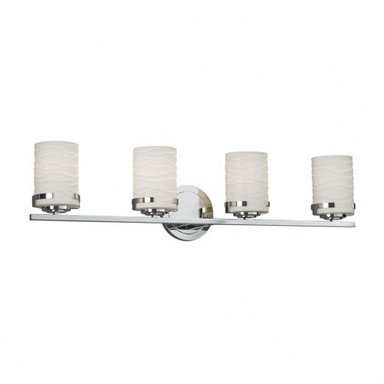 Limoges Atlas 4 Light Wave Vanity Light by Justice Design - POR-8454-10-WAVE