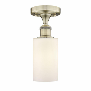 Clymer 1 Light 3.88 Inch Wide Semi Flush Mount by Innovations - 616-1F-G80