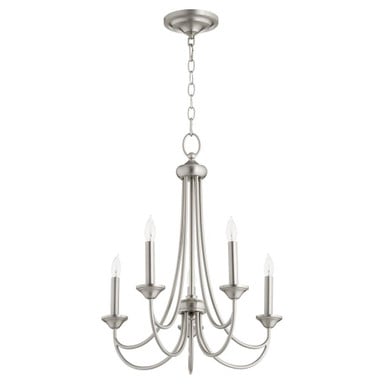 Brooks 5 Light Medium Chandelier by Quorum 6250-5-86 - 6250-5