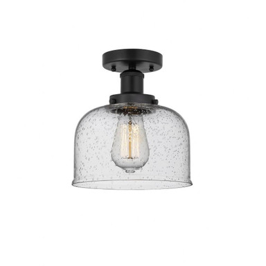 Bell 1 Light Steel 6.5 Inch Tall Semi Flush Mount by Innovations - 616-1F-G74
